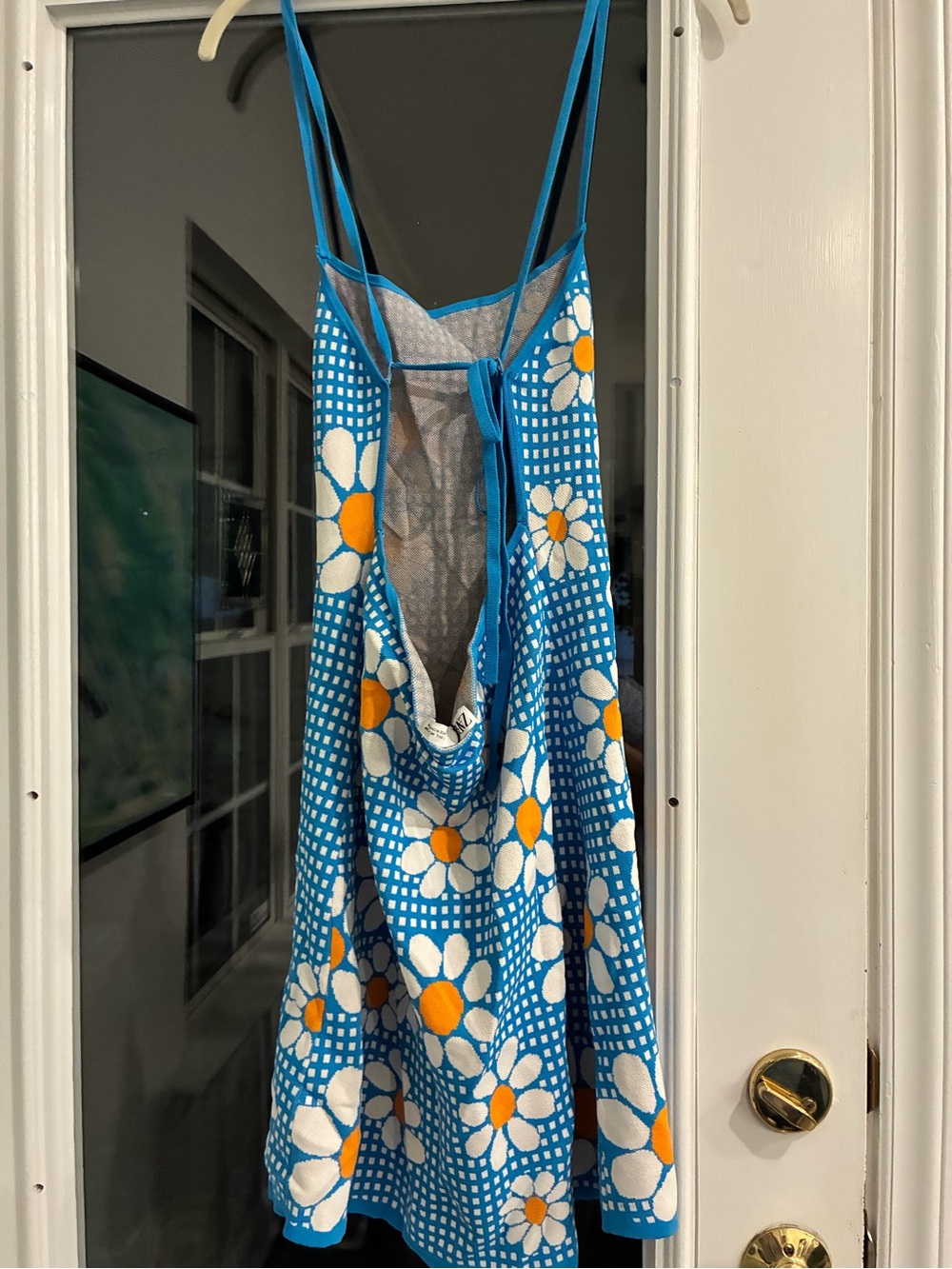 New with tags ZARA Blue Daisy Halter Mini Dress - Picture 6 of 10